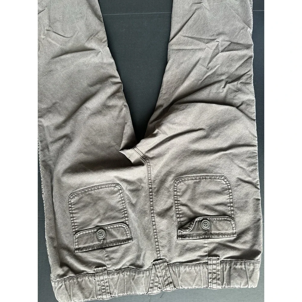 Old Navy Girls Gray Utility Straight Leg Pants Reinforced Knee Cargo Pocket S 14